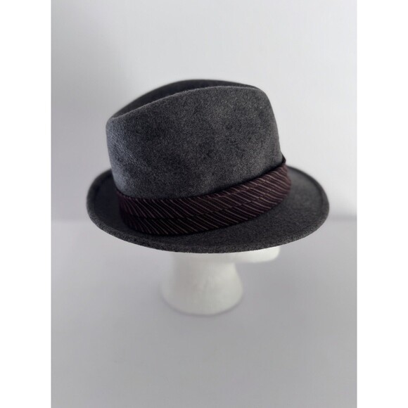 Goorin Bros. 100% Wool Fedora Hat Size Medium Grey Classic Designer - Picture 3 of 8